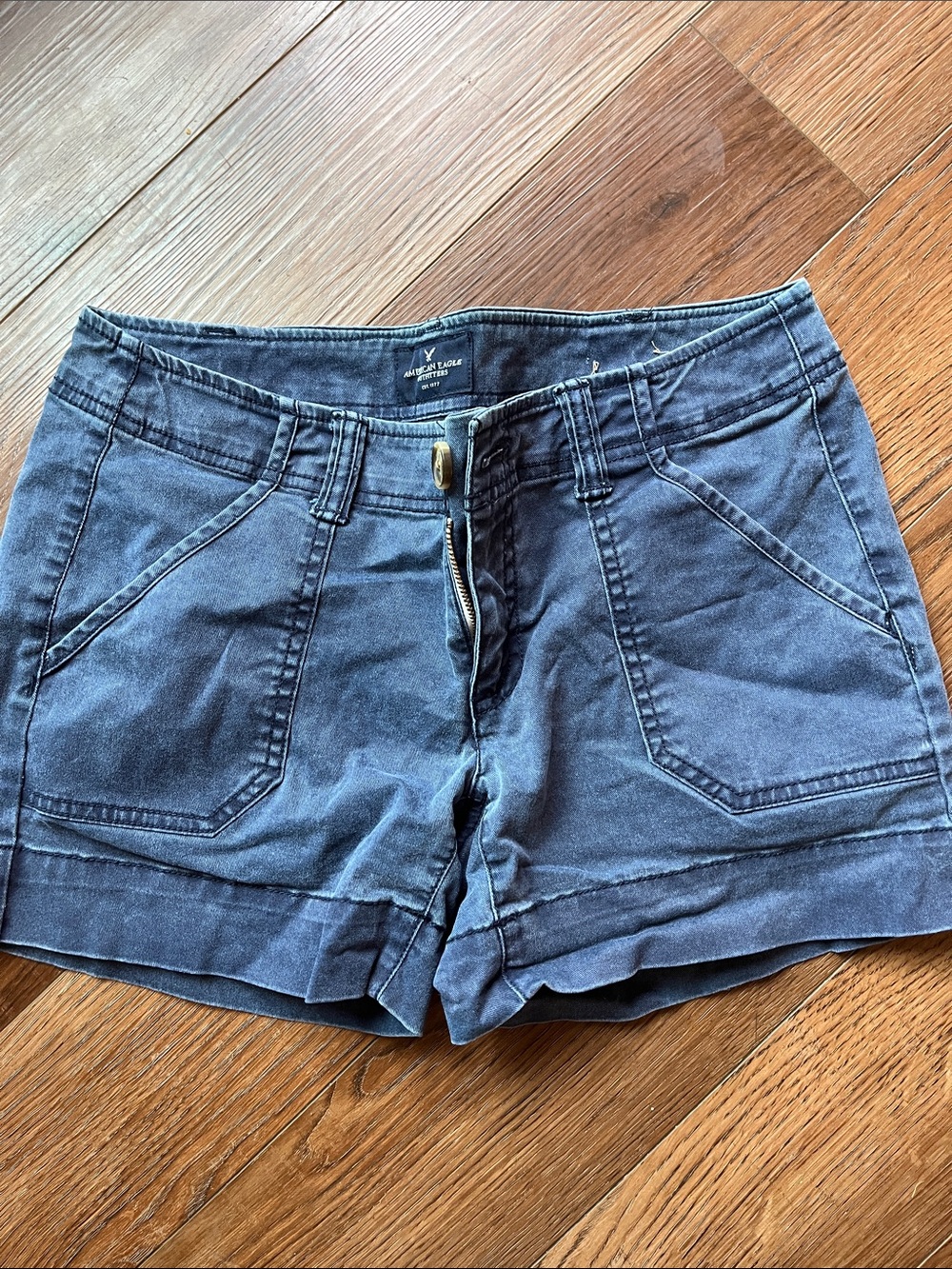 American Eagle Outfitters Navy Blue Utility Jean Shorts